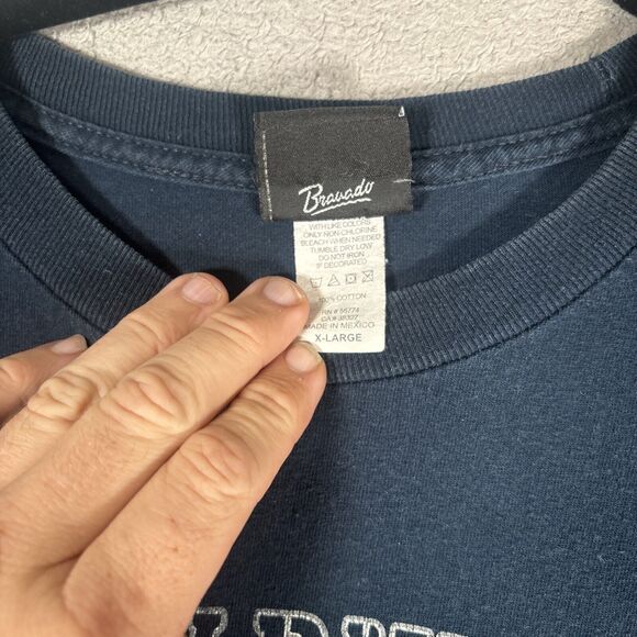 Harley Davidson Men XL Long‎ Sleeve Shirt 2015 Live To Ride Blue Cocoa Beach - Picture 7 of 15